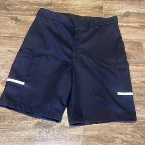 FedEx Stan Herman Shorts Men's 40L-105 Blue Cargo Reflective Strip 9.5" Inseam